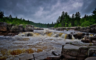 Hudson river waterfall forest rocks - waterfall free wallpaper for desktop