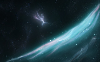 Large small star sky galaxy - blue light free wallpaper