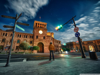 Man standing building clock tower - arthur sarkissian free wallpaper