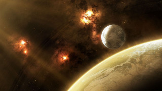 Distant star planet space moon - the earth free wallpaper