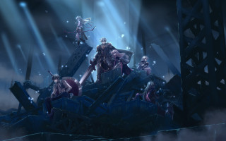 Sky structure beams light armor - giant free wallpaper for desktop