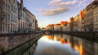 River city bridge skyline twilight - adriaen isenbrant free wallpaper for desktop