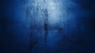 Blue wall black clock light - side and a light free wallpaper