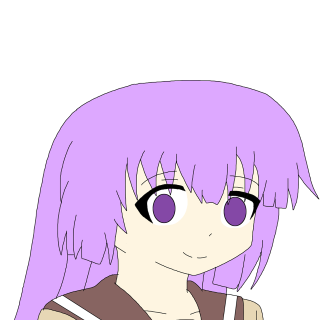 Cartoon girl purple hair big - the camera free wallpaper for tablet