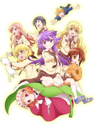 Anime girls sitting cat dog - top free wallpaper for mobile