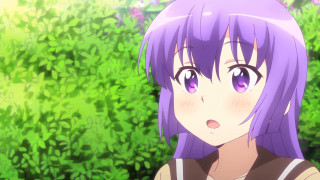 Purple hair girl striped shirt - striped free wallpaper