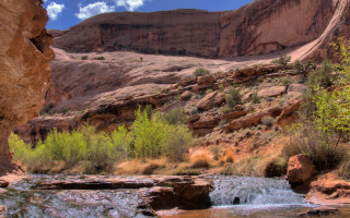 Canyon stream mountain blue sky - a canyon free wallpaper