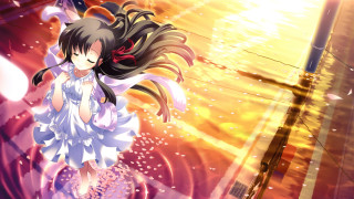 Girl dress walking water sword - a girl in a dress free wallpaper