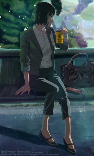 Woman sitting bench coffee rain - a handbag free wallpaper for mobile