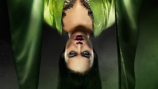 Green haired gothic woman lace - green hair free wallpaper