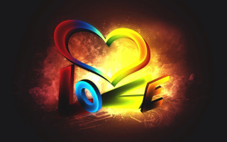 Colorful heart black background red - anthony devas free wallpaper for desktop