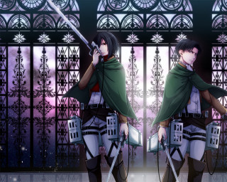 Couple people gate sword hand - official art free wallpaper for desktop