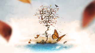 Tree butterflies glowing blurry bokeh - a message free wallpaper for desktop