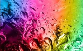 Rainbow water drops black frame - a black frame free wallpaper