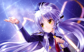 Anime girl purple jacket night - a purple jacket free wallpaper