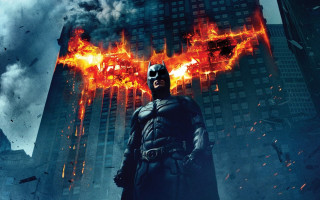 Batman man cityscape destruction fire - a man in a batman costume free wallpaper