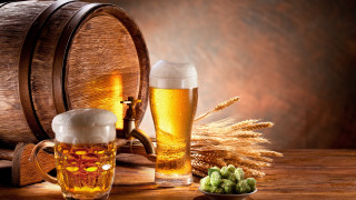 Beer glass barrel grapes wheat - adolf bierbrauer free wallpaper