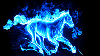 Horse blue fire flame energy - arcane free wallpaper