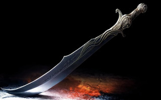 Large knife dragon handle fire - a large knife free wallpaper for desktop