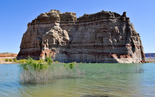 Lake rock formation plants mountain - betye saar free wallpaper