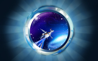 Space ship cat window blue - epsylon point free wallpaper for desktop