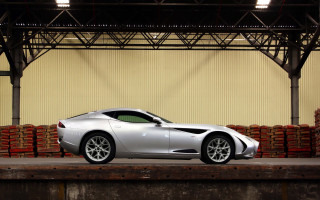 Silver sports car warehouse bricks - a warehouse free wallpaper