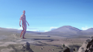 Desert mountains sky clouds beach - a desert free wallpaper