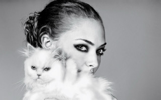 Woman cat animals black white - constanceanne parker free wallpaper