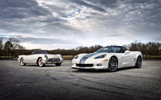 White sports cars cloudy horizon - free cars wallpaper