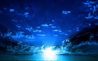 Blue sky clouds sunlight ocean - blue sky free wallpaper