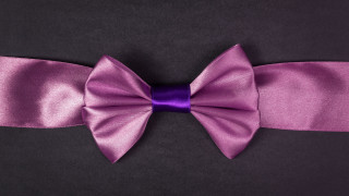 Purple bow black background 3d - the edge free wallpaper