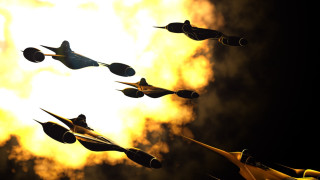 Airplanes cloudy sky sunset fire - a cloudy sky free wallpaper for desktop