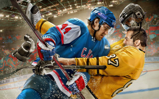 Icehockey game two men crowd - two man free wallpaper