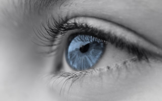 Blue eye long lashes black 5 - realistic eye free wallpaper