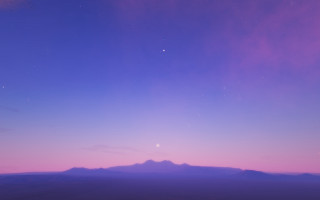 Purple mountain star dusk night - a few star free wallpaper