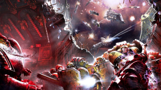 Space suits weapons space station - warhammer free wallpaper