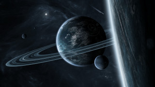Planet ring star space earth - planet free wallpaper