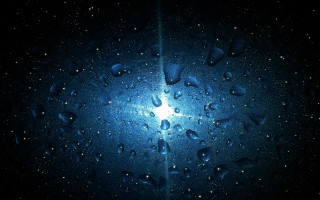 Blue water drops star black - free stars wallpaper