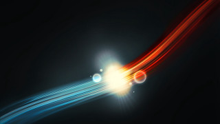 Red blue light streaks hologram - light streak free wallpaper