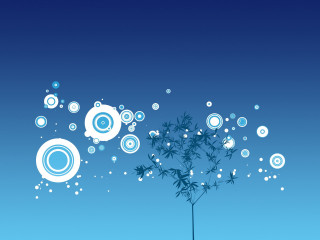 Tree bubbles blue sky plant - white circle free wallpaper