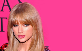 Blonde woman black dress pink - facial feature free wallpaper