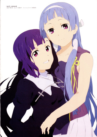 Anime girls long hair purple 12 - ayo free wallpaper for mobile