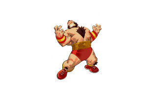 Wrestler red shorts yellow belt - action pose free wallpaper