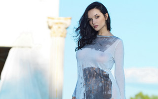 Elina karimova white black dress - pale color free wallpaper