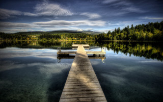 Dock two boats lake mountain - lake free wallpaper for desktop
