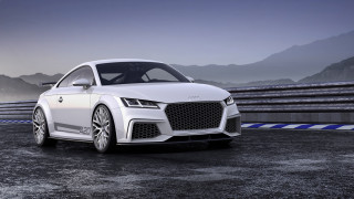 White car mountain road 3d - edge free wallpaper