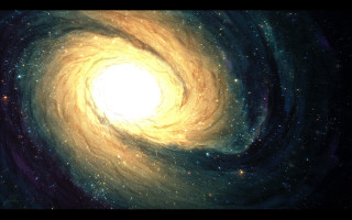 Spiral galaxy bright yellow center - a spiral galaxy free wallpaper
