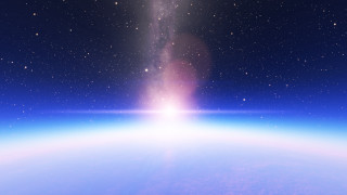 Bright light horizon stars space - a bright light free wallpaper for desktop