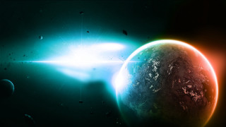 Earth bright light space moon - the earth free wallpaper