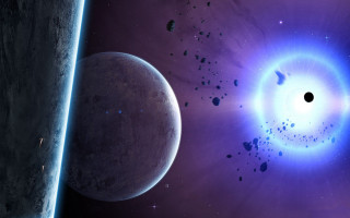 Black hole blue ring space - a blue ring free wallpaper